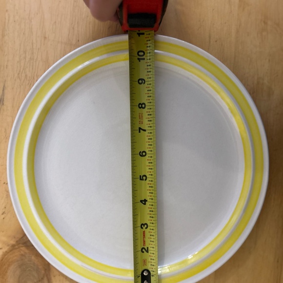 Set of 9 Vintage - 1546 Yellow Hand Painted Lunastone - Korea - Picture 16 of 16